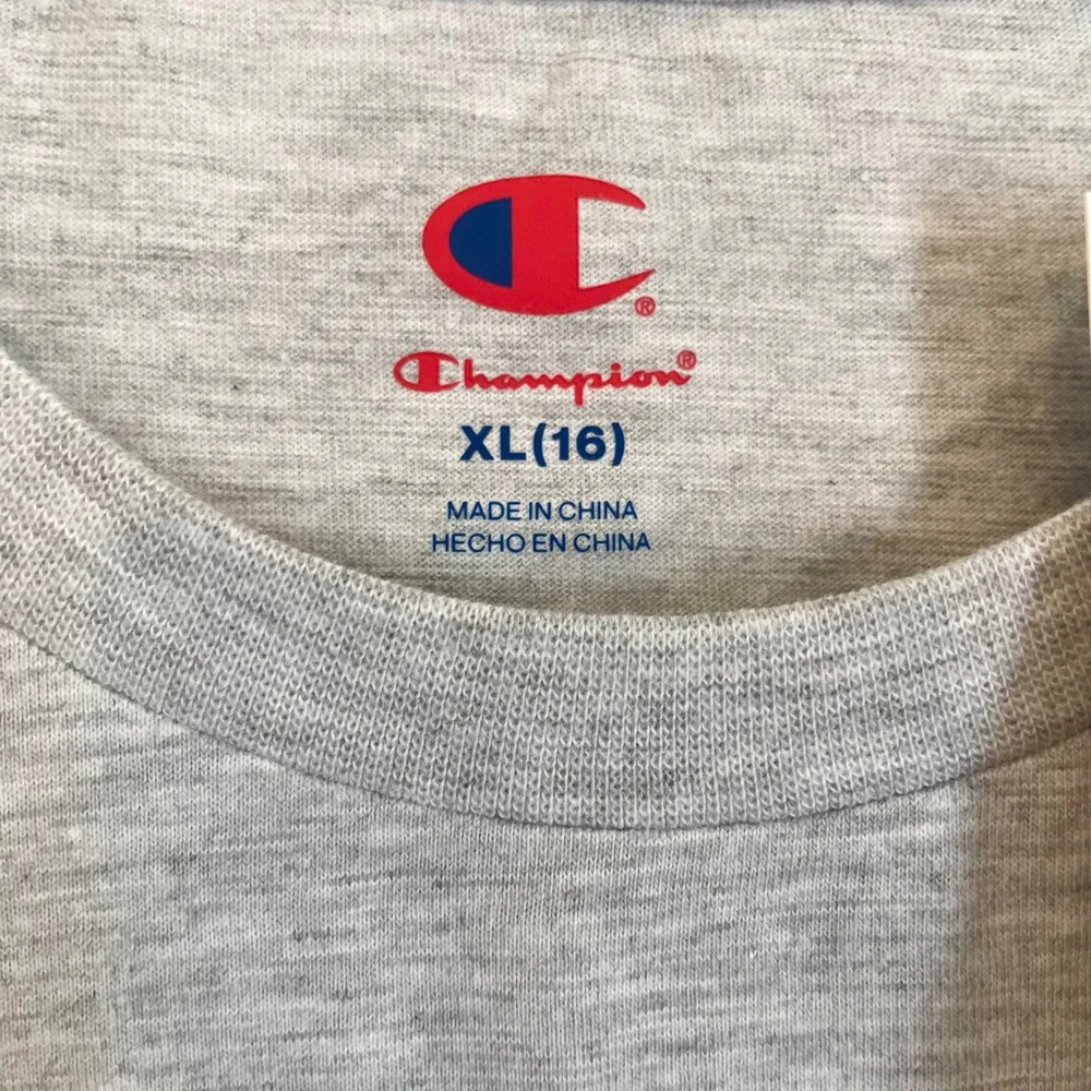 Champion Kids Gray Tennis Club Graphic T-Shirt XL 16 Short Sleeve Crewneck Tee